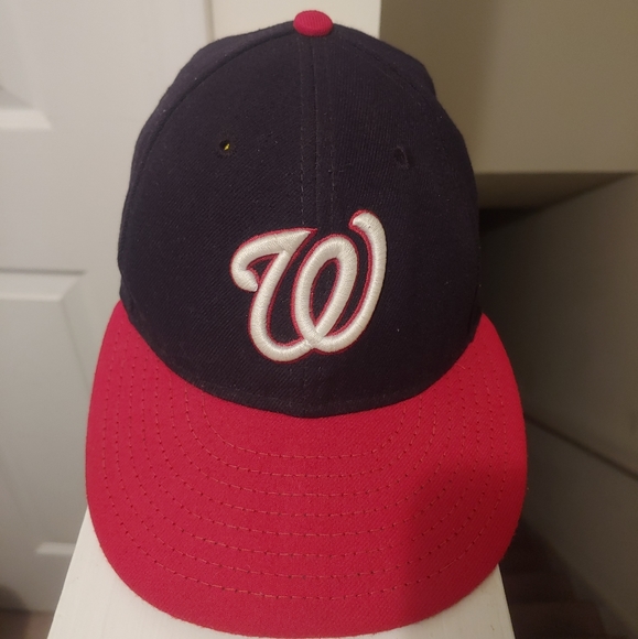 Washington Nationals New Era Navy/Red Alternate Authentic Collection 59fifty Hat - Picture 3 of 6